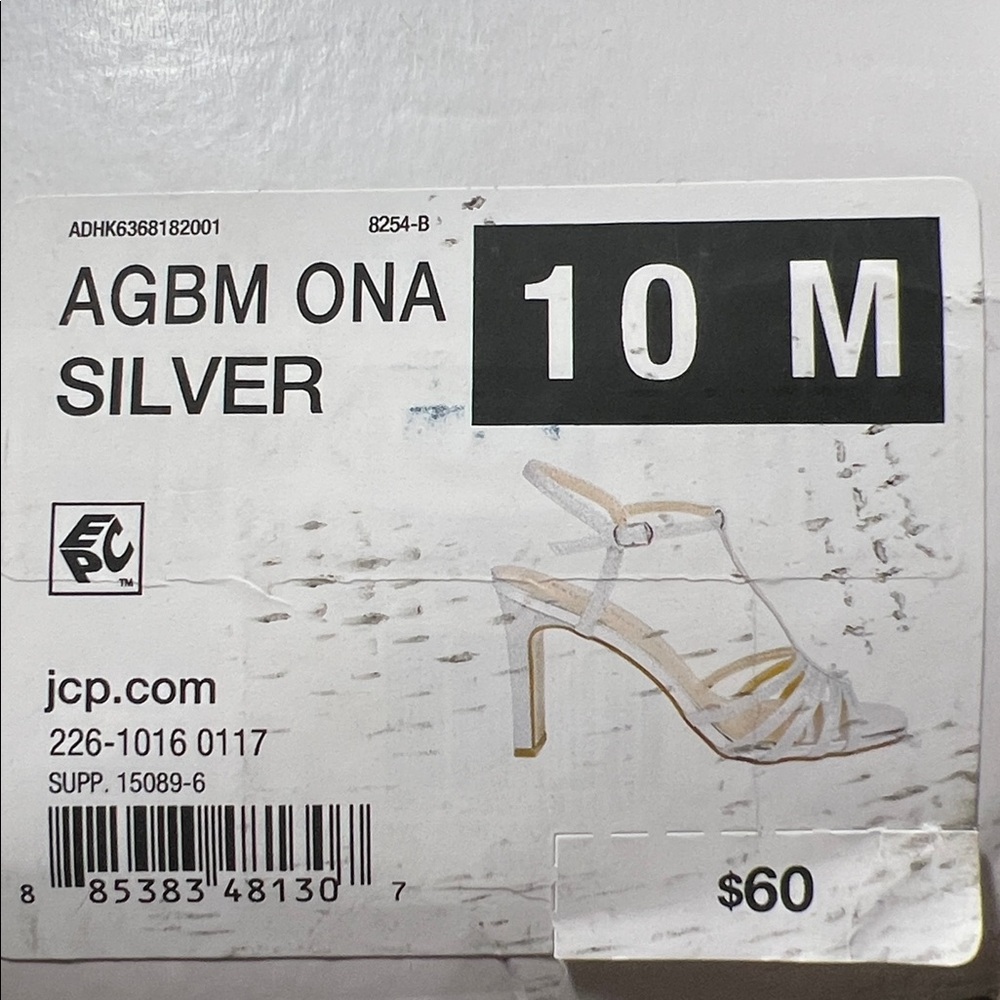 Badgley Mischka American Glamour Women’s ona straps heels Sandals silver size 10 - Picture 14 of 15